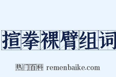 揎拳裸臂组词是什么意思的图片